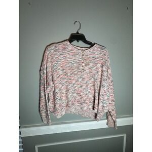 Listicle Size Small‎ Pink Grey And White Sweater NWOT